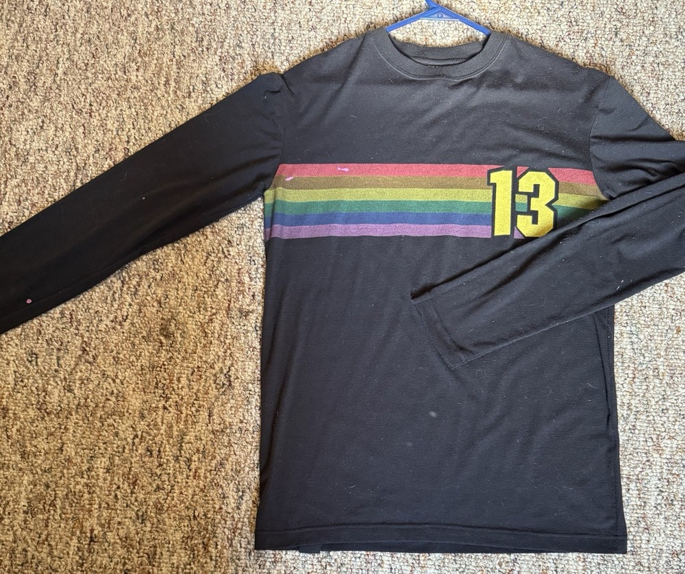 Burton Men’s Long Sleeve Crew Neck Graphic Mountain Stripe T-Shirt Black S