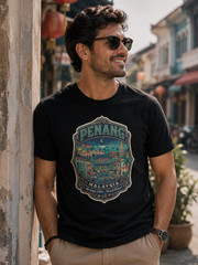 Penang Malaysia Heritage Graphic T-Shirt Unisex Travel Tee