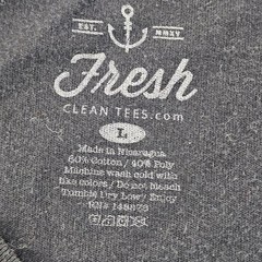 Fresh Clean Tees Black Short Sleeve Cotton Blend V-Neck T-Shirt Men’s L
