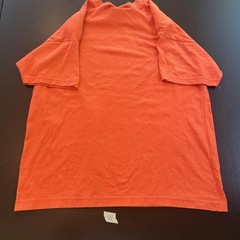 Vintage Orange Embroidered Crest T-Shirt Made in USA Size 22