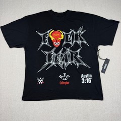Civil Regime x WWE Stone Cold Steve Austin F**k Fear Oversized Tee Black Large
