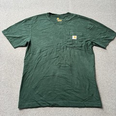Carhartt Shirt Mens Small Green Force Pockets Workwear Utility Construction