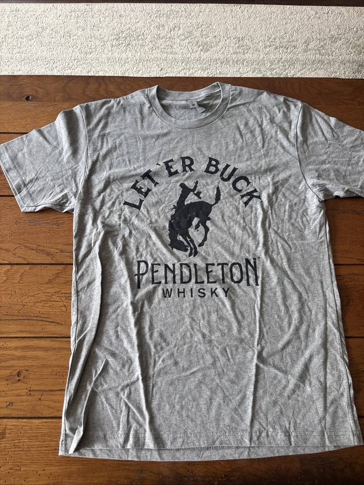 Pendleton Whisky Let’er Buck T Shirt Adult Medium M Rodeo Cowboy NEW