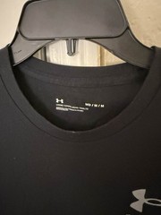 Under Armour 1370810 002 UA Mens Medium Freedom Flag USA Cotton Black Gray