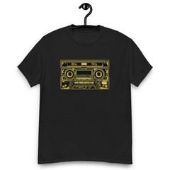 Maglia oro su nero 80s‑90s Oldschool Music Cassette