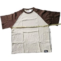 EPTM 100% Cotton T-SHirt Men’s Sz Med Cream/Brown Square Bottom Urban Mod