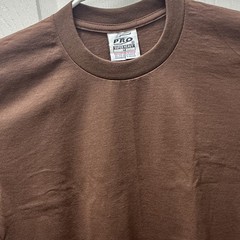 Pro Club Super Heavy Brown Solid Crew Neck Short Sleeve Cotton T-Shirt Men’s M
