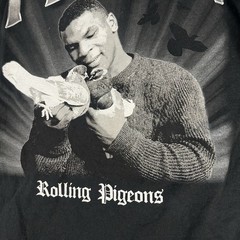 Mike Tyson Rolling Pigeon Long Sleeve Boxing Shirt Size Large