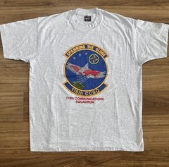 90s USAF 118th Communications Squadron grey single stitched t-shirt. Size XL