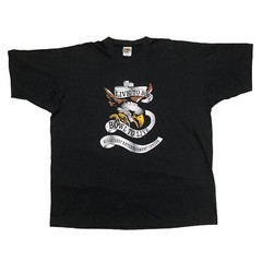 VTG Live to Bowl Bowling Biker Eagle 90s Black T-shirt 2XL FOTL Single Stitch