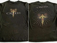 Creed 1999 Human Clay Tour 2 Side Concert Cites Tour Black T-shirt