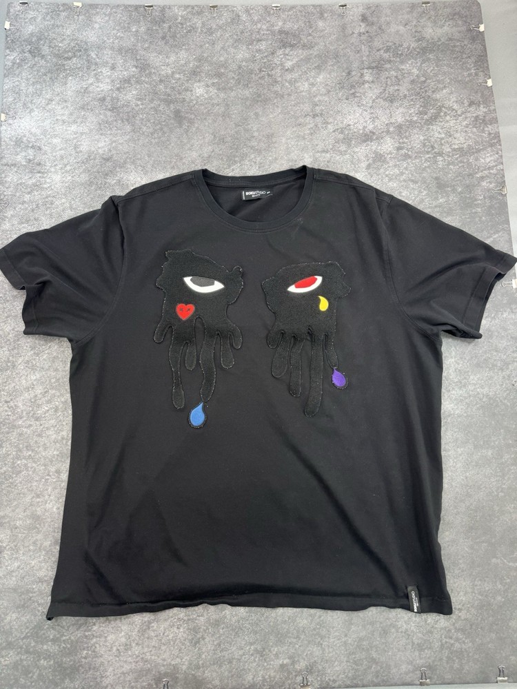 Roku Studio Dripping Eyes Tear Drop Black T- Shirt Streetwear Size 3XL