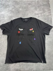 Roku Studio Dripping Eyes Tear Drop Black T- Shirt Streetwear Size 3XL