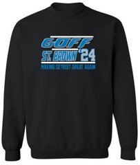 Jared Goff Amon-Ra St. Brown Lions 2024 CREW HOODED SWEATSHIRT