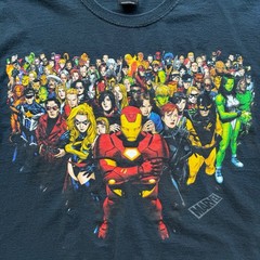 Marvel Mad Engine Lineup Tee Mens XL Black Iron Man Avengers Graphic T-Shirt