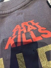 Gallery Dept Art That Kills ATK Skull Black Tee Size Small Brand New
