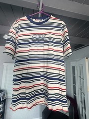 GUESS Originals Men’s Striped Logo Crew Neck Short Sleeve T-Shirt S
