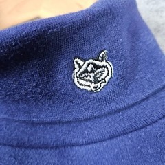 Medalist Men’s Blue Turtleneck Shirt Size M Cotton Scouts Embroidered Wolf SPOTS