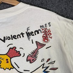 Vintage Mambo Shirt Mens XL White 90s Australia Violent Hens Band Tee Parody