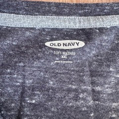 Old Navy Soft-Washed Henley Shirt XXL Dark Charcoal Long Sleeve Marled Knit