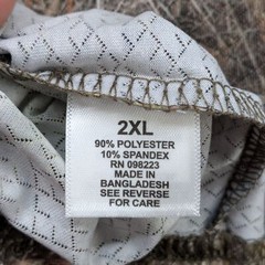 Magellan Outdoors Mens 2XL Camo Long Sleeve Stretch Synthetic Hunt Gear Shirt RI