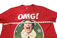 New Elf T Shirt XL Red Jumbo Graphic Christmas Seasonal Holiday Party Dinner
