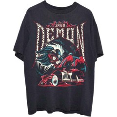 Disney 101 Dalmatians Cruella Speed Demon T-Shirt Black New