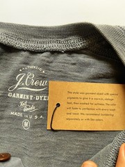 J Crew Mens Henley Long Sleeve (NWT) Charcoal Grey UP TO 59% OFF MSRP