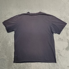 Patagonia Shirt Mens Large Blue Grunge Retro Nature Made in USA Organic Cotton