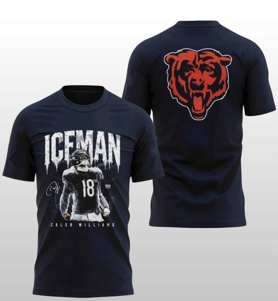 Caleb Williams ICEMAN 2-side T-Shirt, Game Day Football Graphic Tee