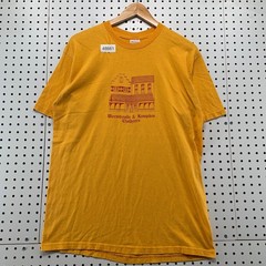 Vintage Stedman T Shirt Men XL Gold 80s Wormhoudt & Kempkes Clothiers Pella Iowa