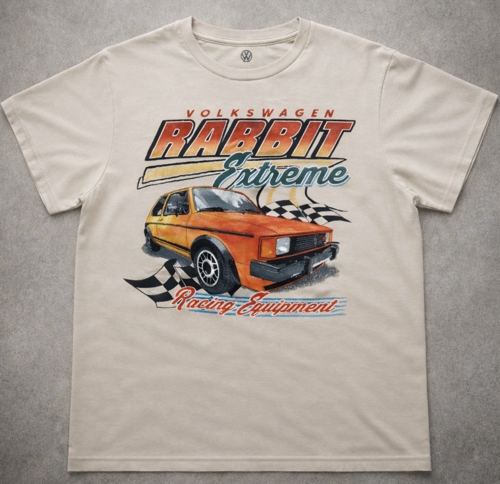 VW Volkswagen Rabbit Extreme Racing Equipment Graphic Tee Shirt Medium