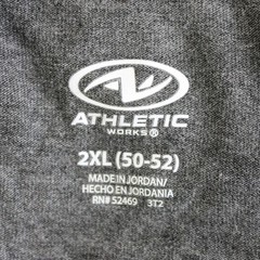 Athletic Works Men’s 2XL Gray Pocketed T-Shirt Casual Cotton Tee