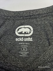 ECKO UNLTD MEN’S BLACK MARLED VERTICAL LOGO SHORT SLEEVE V-NECK S, M, L, XL NWT