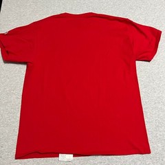 Champion Mens Large Red Spellout Chest Logo Cotton Crew Tee Classic Casual