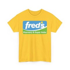 Fred’s Pharmacy & Super Dollar Blue Green Retro Logo T-Shirt