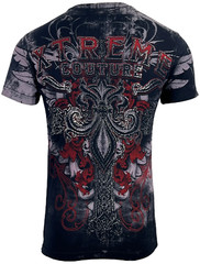 Xtreme Couture By Affliction Men’s T-Shirt SALVATION Black Wings Cross S-5XL
