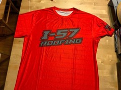 playtime red mesh 1-57 roofing short sleeve shirt size x large