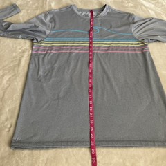 Mens M Shirt Gray Long Sleeve Sun Protection UPF 30 Beach Surf Outdoor Burnside