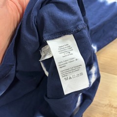 J.Crew T-Shirt Mens Medium Tie Dye Cotton Regular Fit Navy Blue Summer Casual