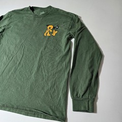 ALab Grime Military Shirt Mens Medium Green Graphic Print Long Sleeve Streetwear