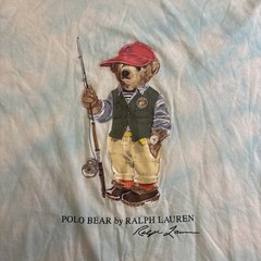 Polo Ralph Lauren Men’s Polo Bear T-Shirt White Blue 2XLT tie-dye￼