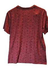 Knicker Bocker Vintage Design Burgandy Black Triangles Mens Shirt SZ L Casual