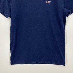Hollister Mens Must-Have Collection T-Shirt Navy Blue Small Embroidered Logo