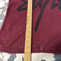 Superdry Sport NYC 1984 Men M Tee Burgundy Red Paint Splatter Top M10004SR