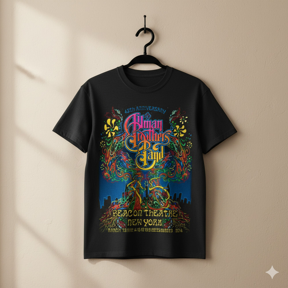 Allman Brothers Band 45th Anniversary Beacon Theatre NY T-Shirt – T459