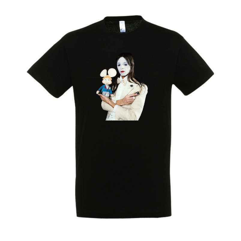 LUCIO COURSES T-SHIRT WITH GIGIO MOUSE 100% COTTON KNIT T-SHIRT SINGER SANREMO