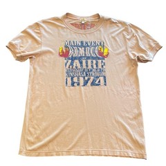 VTG 2005 AG Mens M/L Reversible Graphic Print Tee Crewneck Zaire African Lions