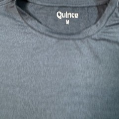 Quince Mens SS T Shirt Polyester Spandex Sz M Preppy Athleisure Eco Conscio