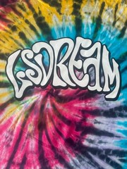 XL LSDream Choose Your Adventure V.2 Tie Dye Double-Sided Graphic Print T-Shirt